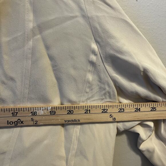 Eileen Fisher 2 Pc Woman 100% Silk Tank Top W Silk Ivory Scoop Neck & Duster XL - Picture 8 of 10